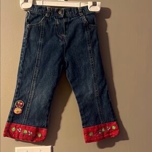 Sesame Street Kids Denim Jeans with Red Embroidery’s
